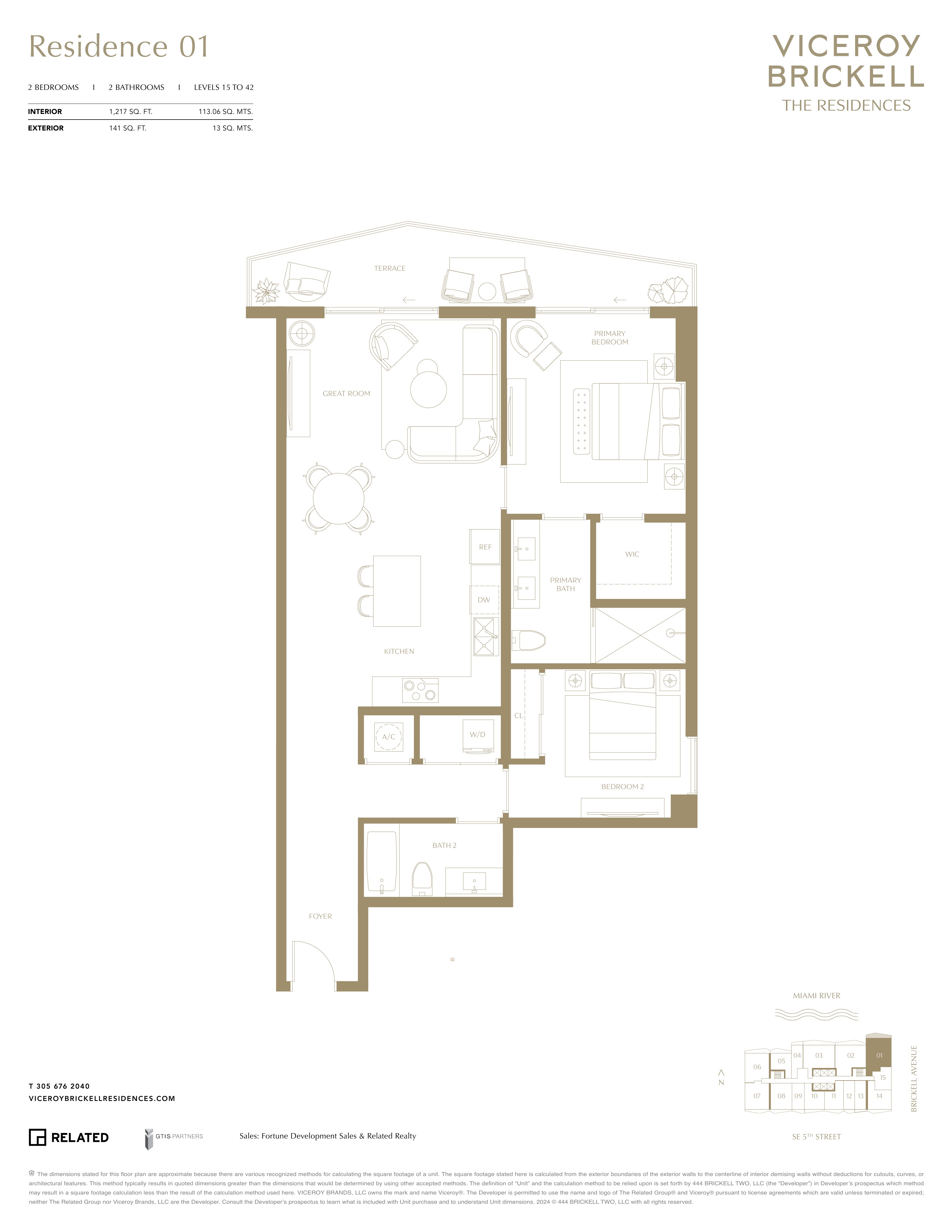 Viceroy Brickell Residence 01 planı
